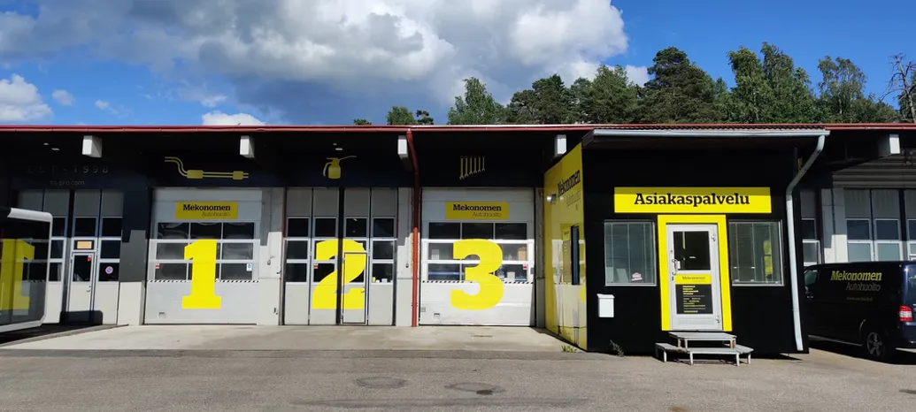 S-Autohuolto Pitäjänmäki, julkisivu
